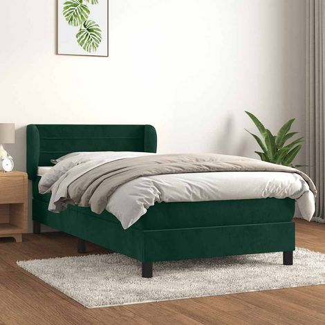 Lit Adulte - Lit à sommier tapissier avec matelas- Lit double - Meuble de Chambre à Coucher - Gris foncé 120x200cm Tissu DNXGW7785550 CNIS7785550 (1/5)