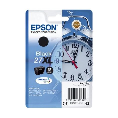 Epson Alarm clock Singlepack Black 27XL DURABrite Ultra Ink (1/5)