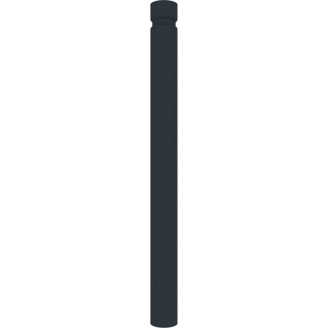 Potelet à sceller Alto - acier - tête gorge et tube Ø 102 - anthracite mat - RAL 7016