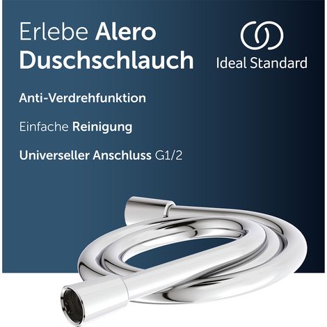 Ideal Standard Wasseranschlussschlauch Alero, Anti-Verdrehfunktion, Universal Anschluss G1/2, Einfache Reinigung (1/5)