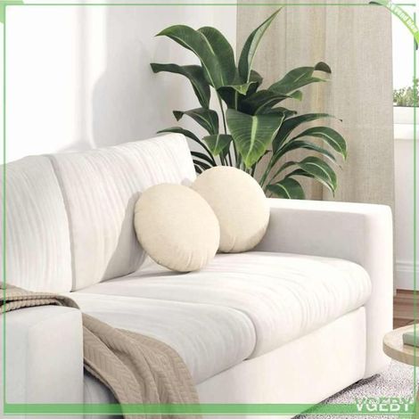 42014114 Coussins de siège 2 pcs Crème 30 cm Tissu en velours ctelé (1/5)