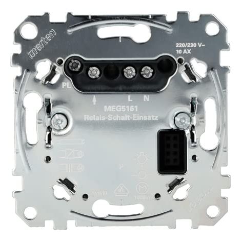 Schneider Electric Merten MEG5161-0000 - Interruttore a incasso per relè, 1 x per carichi resistivi, induttivi e capacitivi come lampadine a incandescenza, lampadine a risparmio energetico (1/4)