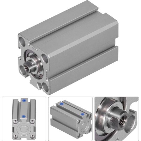 Cylindre Pneumatique Double Effet Alésage 20mm Course 40mm, Actionneur Linéaire en Aluminium Léger pour Équipements Industriels (1/5)
