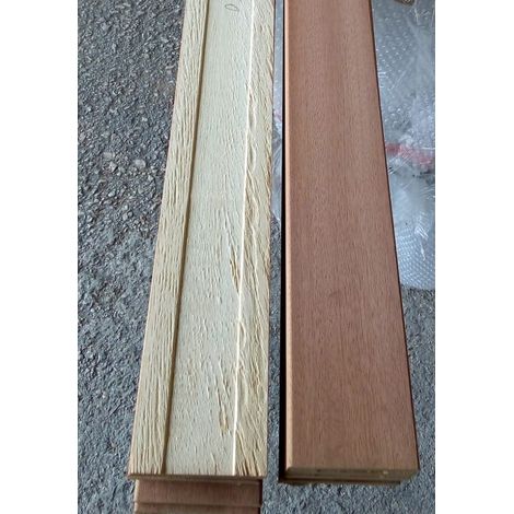 10 COPRIFILI PORTA MOSTRINE sp.mm10x70x2250 Impiallacciato Mogano Naturale