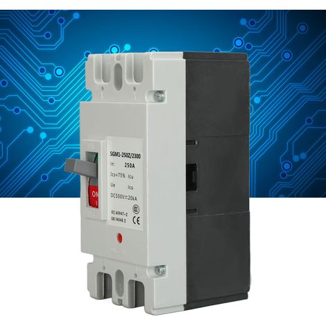 BAOYI Disjoncteur boîtier moulé 500 V 2P CC, interrupteur principal pour panneau solaire, interrupteur de protection de batterie 250 A, isolateur (1/5)