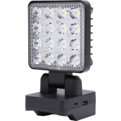 Projecteur de travail LED 11-15 W 1200-1500 lm, 3 niveaux d'intensité, sortie USB Type-C, sans fil, pour batterie PARKSIDE X20V TEAM 20 V (1/5)