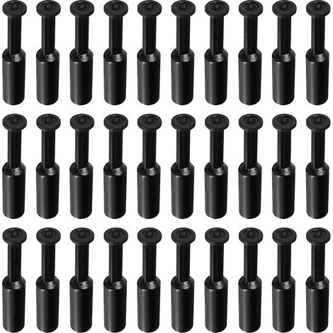 30 Pièces 6mm OD Obturation Pneumatique, Bouchons Raccords à Pousser, Lot de Bouchons d'obturation de Style Bouchon Pneumatique, pour Raccords de Raccordement de Tube de 6mm, Noir (1/5)
