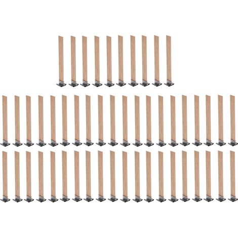 50 mèches pour bougies en bois 3.9 x 0.5 pouces, kit fabrication bougies maison, DIY professionnel (1/5)