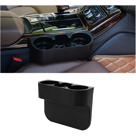 Voiture Porte-Gobelets Console De Stockage, Auto Side Slit Pocket Boîte Organisateur D'Espace De Siège Voiture, Voiture Interieur Organisateur (Noir) (1/5)