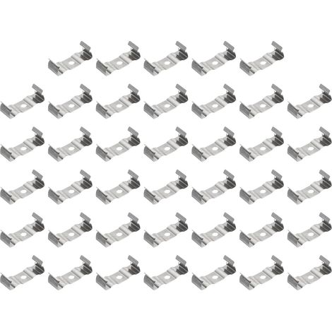 Support de Fixation pour Tube Fluorescent Intégré LED T8, 40 Pinces, en Acier au Manganèse (1/5)