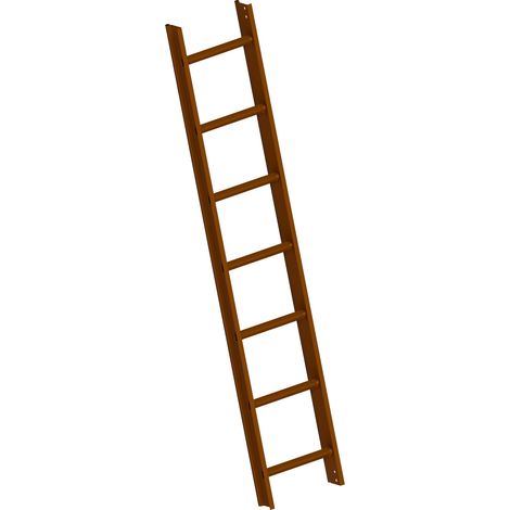Layher 1051 Dachleiter nussbraun 7 Sprossen (1/4)
