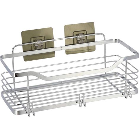 Grande cestino rettangolare in acciaio inox su schede adesive 3 m - cromo - Tendance (1/3)