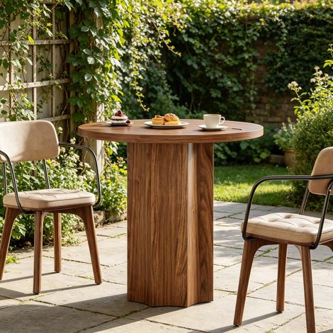 Table de réunion ronde moderne, petite table de café pour bureau, table de conférence compacte (meuble seul) (1/5)