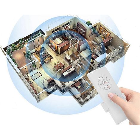 Kit de télécommande universelle pour ventilateur de plafond, télécommande sans fil 3 en 1 avec minuterie, réglage de la vitesse et récepteur. (1/5)