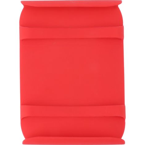 Tapis de Cuisine en Silicone Anti-Brûlure avec Poignée - Substitut Gant de Cuisine Rouge Anti-Dérapant (1/5)
