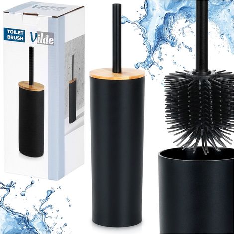 Vilde Brosse 36.5 cm silicone bambou bois noir (1/5)