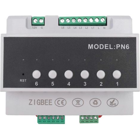 Module de commande à distance Tuya Smart Zigbee 6 canaux avec relais et prise en charge des moteurs à 3 voies (1/5)
