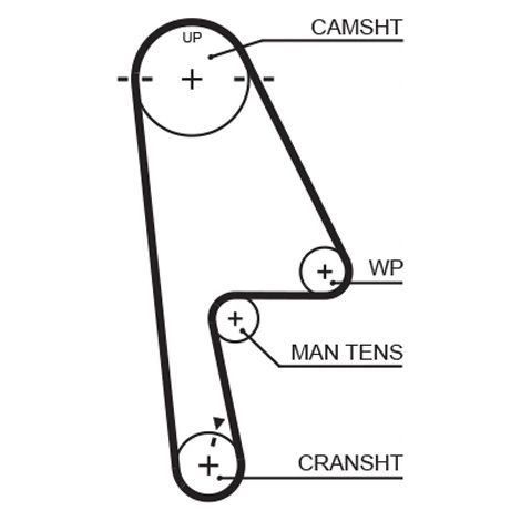 Courroie crantée Gates 5529XS HONDA 103RU22B333 14400-P7A-004 14400-PLA-004