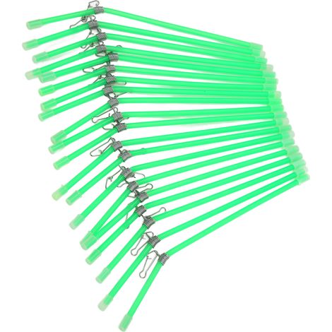 20 pièces anti-emmêlage feeder pêche mer avec agrafe tube connecteur équilibre hameçon vert métal (1/5)