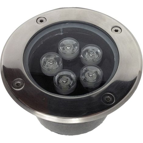 Faretto LED 5W calpestabile a incasso da esterno IP65 F.I.115-127mmLuce Fredda 6400k (1/3)