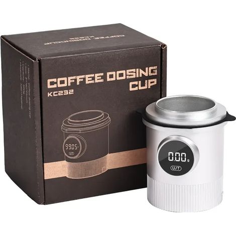 (argent - 500 g) Balance de cuisine électronique numérique pour café expresso avec écran LCD, doseur de café KC232, 500 g (1/5)