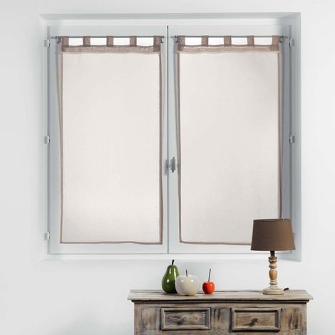 Paire de Voilages "Camilla" 60x90cm Lin (1/2)