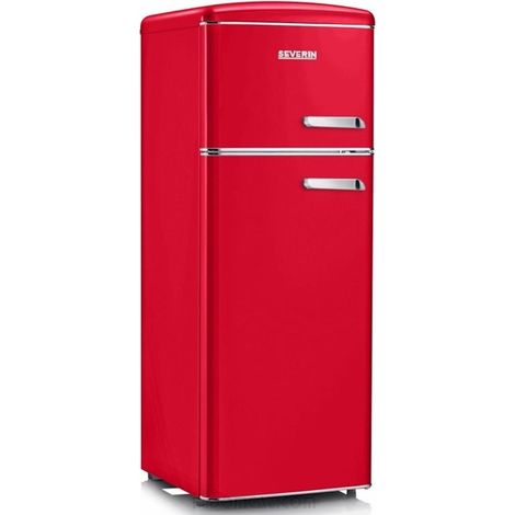 Frigorifero Retrò doppia porta Severin Rosso RKG 8890 Apertura porta a SX (1/3)