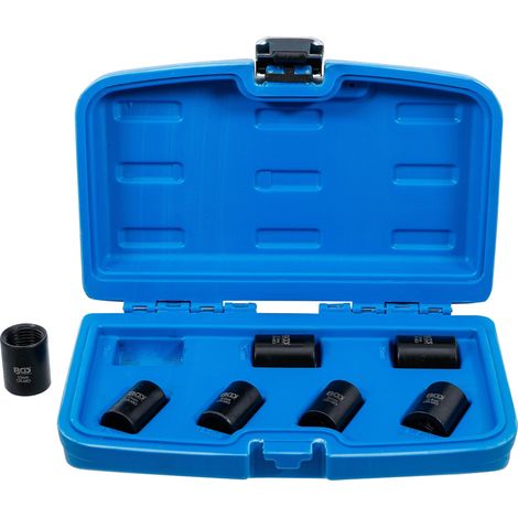 BGS  Juego  de  llaves  de  vaso  de  perfil  en  espiral  /  extractor  de  tornillos,  accionamiento  cuadrado  interior  12,5  mm  (1/2")  SW  17  -  26  mm,  7  piezas  -  5291 (1/4)