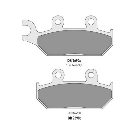 Pastillas de freno delanteras Delta para XT600 660 92 03 (Repuesto para 660 XTZ)