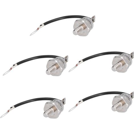 Lot de 5 diodes redresseuses 1200 V 70 A à polarisation inverse au silicium avec fil noir ZX70-12 (1/5)