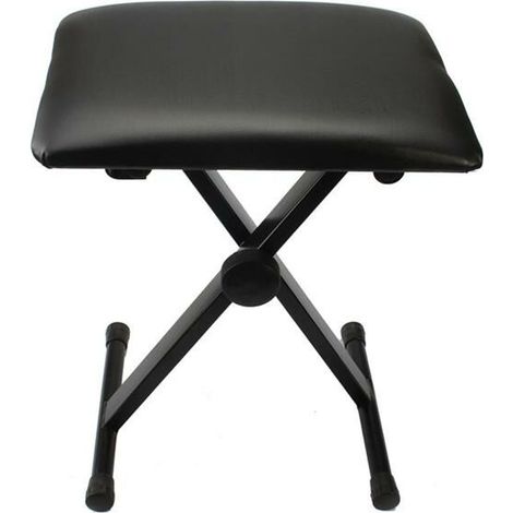 Support et Tabouret pour Clavier Électronique Réglables Musicien Piano, siège de Piano en Forme de X, Banc de Piano Stable Tabouret de Piano rembourré (1/4)
