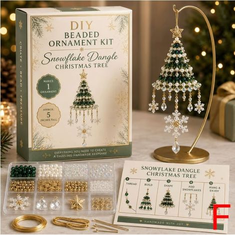 New Chatsic Christmas Tree DIY Christmas Tree Beaded Ornament Set - Style F -