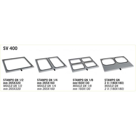 Moule Thermopack 2 GN Pour SV400 - 180 x 180 Mm - Lavezzini (1/2)