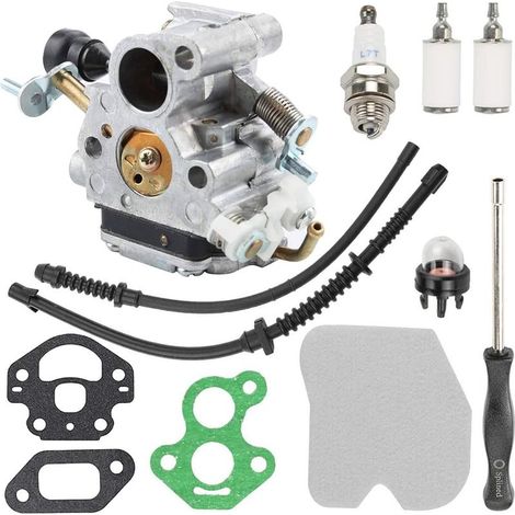 Carburateur pour tronçonneuse Husqvarna 435 435E 440 440E CS410 CS2240 CS2240S. Remplace C1T-EL41 C1T-EL41A 506450501, avec filtre à air, conduite de carburant et joint de bougie. (1/4)