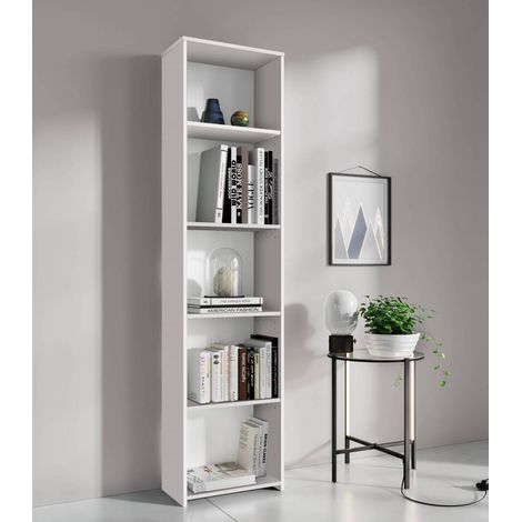 KIT LIBRERIA 4 RIPIANI 45X25XH183 CM BIANCO