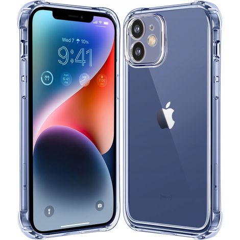 Custodia per iPhone 12 Pro Max ANTIURTO TRASPARENTE CON RETRO PROTETTIVO E VETRO 9H (1/5)