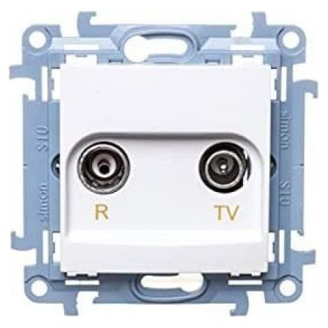 Prise De Courant - 77 mm - IP20 - Pour Installation Murale Intérieure - Blanc - 1 Pièce