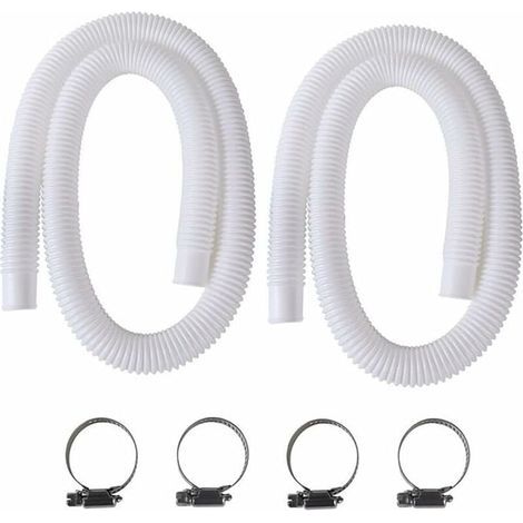 Tuyau d'aspiration de piscine 2Pcs 32mm – Longueur 150cm – PVC transparent pour pompes Intex 330/530/1000 GPH – Installation rapide (1/5)