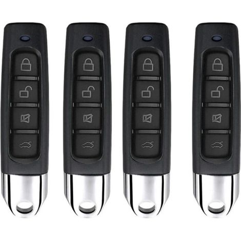 4PCS Télécommande Universelle Portail 433MHz, Télécommande Garage Sans Fil, Duplicateur de Clés à 4 Boutons (1/5)