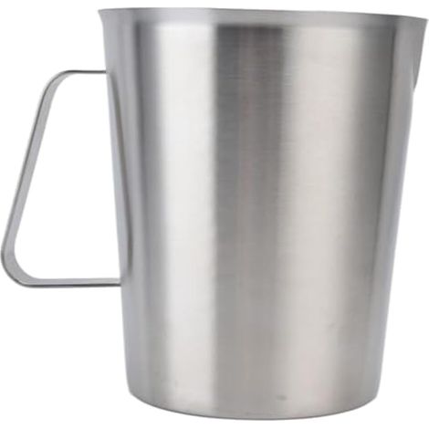 Tasse doseuse en acier inoxydable 304, tasse à mousse à lait résistante et non abrasive, avec graduation pour café maison (1500 ml) (1/4)