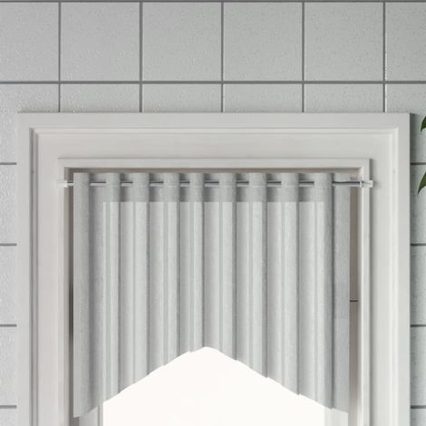 Tringles à rideaux, 2 pièces, blanches et argentées, 60-105 cm, aluminium