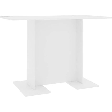 Maison Exclusive - Table de salle à manger Blanc 110 x 60 x 75 cm Bois ingénierie (1/5)