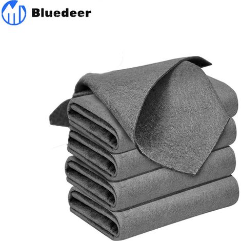 Chiffons de Nettoyage 30x40cm, Lot de 5 Chiffon Magique de Microfibre Épaissi Réutilisables pour Vitre Miroir Voiture Salle de Bain Cuisine Bureau (1/4)