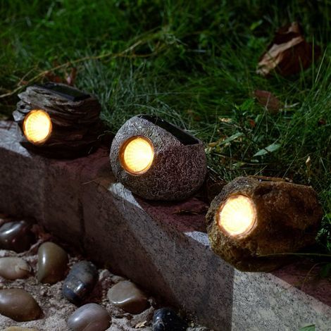 Wasserdichte LED-Solar-Steinleuchten für den Außenbereich (1/5)
