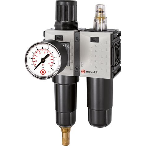 Riegler WE 2-tlg. »FUTURA-mini«, Metallbe., Stand.mano., G 1/4, 0,1-4, VA (1/4)