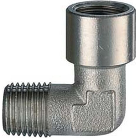 10PZ RACCORDO "L" FILETTATO MASCHIO FEMMINA - attacco maschio conico 1/4"F art.3