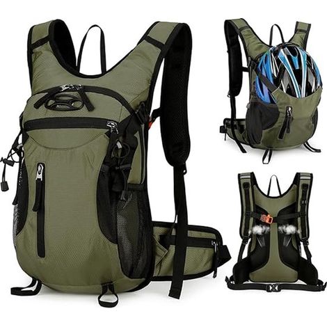 Sac à dos de cyclisme étanche - Sac à dos pour sports de plein air - Avec bande réfléchissante / sangle de poitrine / ceinture ventrale / clip de fixation pour casque - Pour le cyclisme, le VTT et la (1/5)