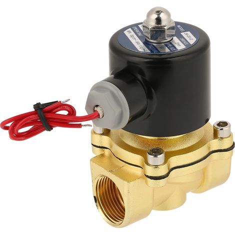 Électrovanne NC, vanne électrique multifonction portable en laiton pour air, eau et huile (1/4)