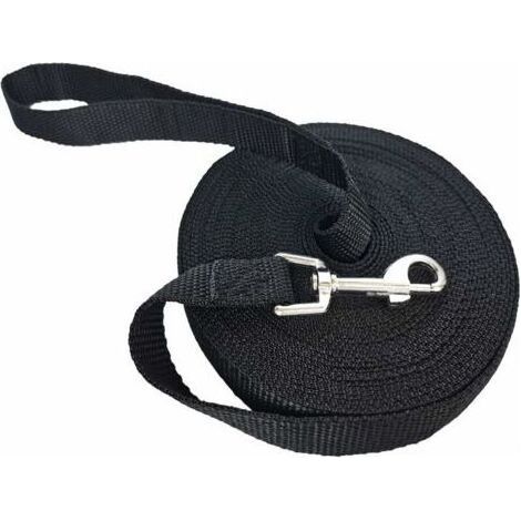 Longe pour Chien 10m Noir, Laisse de Dressage pour Chien, Laisse Longue pour Chien de Petites à Grandes Taille, (1/5)