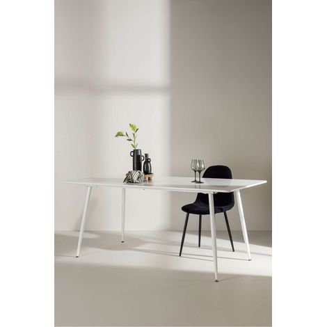 Silar table de salle à manger 90x180 cm blanc. (1/5)